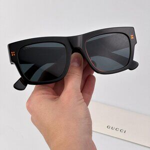 Gucci GG1793S 003 Sunglasses – Black Square Frame with Blue Lenses